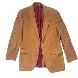 Dolce & Gabbana Camel Corduroy Blazer Men 42R Italy Cranberry Lining Retail$1200